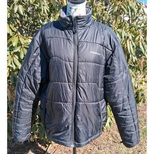 Columbia Titanium Jacket Men XL Black Y2k Full Zip Puffer Skater Winter Coat